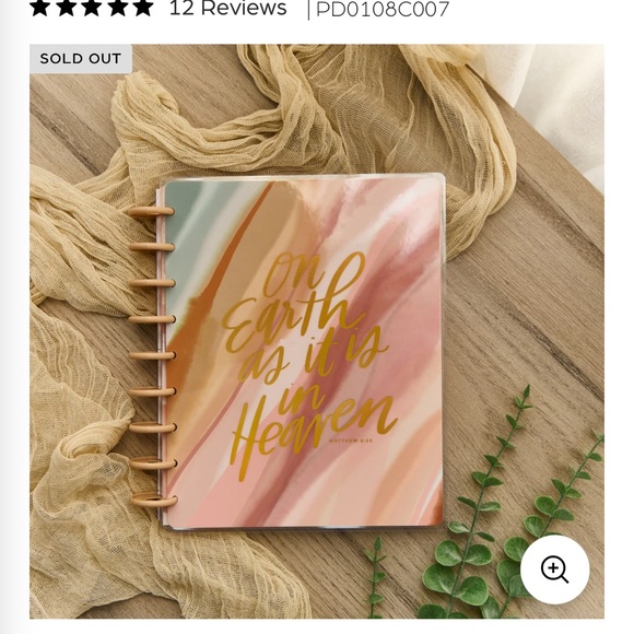 Happy Planner Watercolor Grace with Pink and Gold - Picture 13 of 15